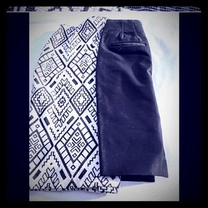 Zara Trafaluc XXS 00 tribal skirt cream black